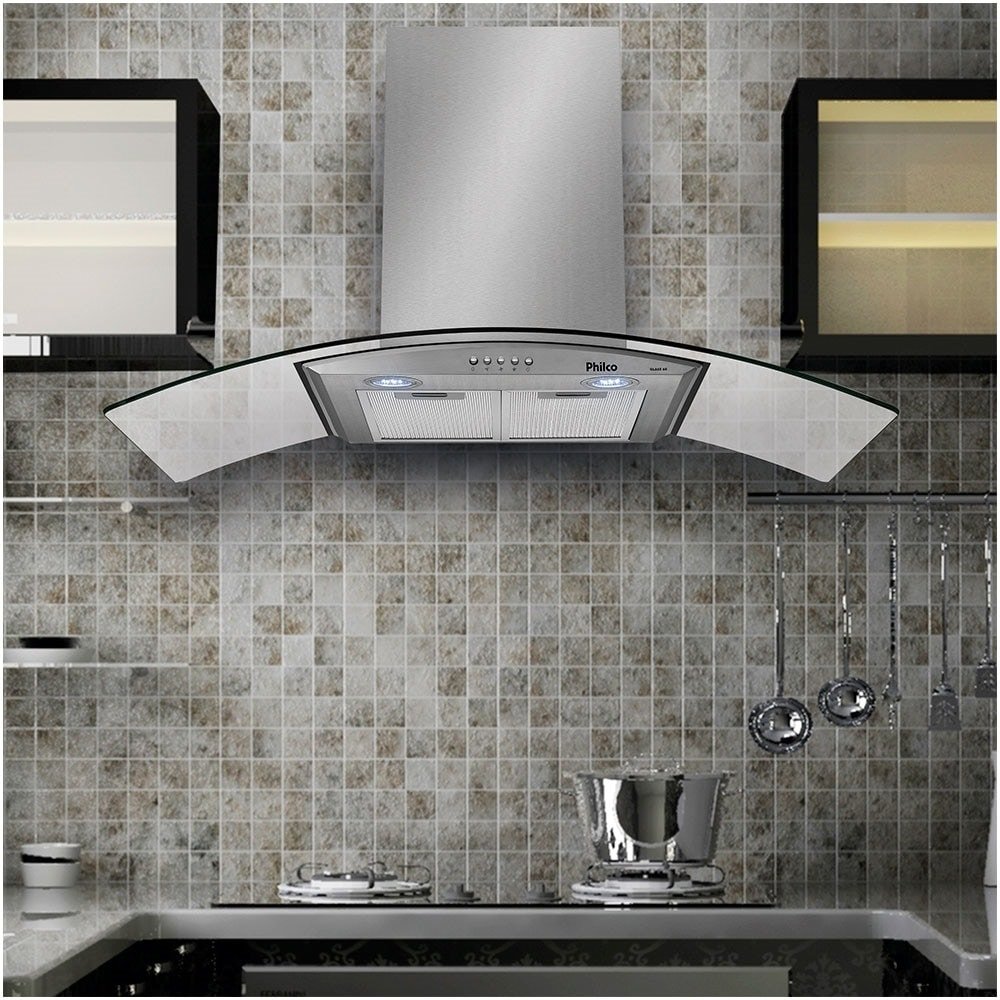 Coifa de Parede 90cm Philco, Glass, 3 Velocidades, Inox 220V