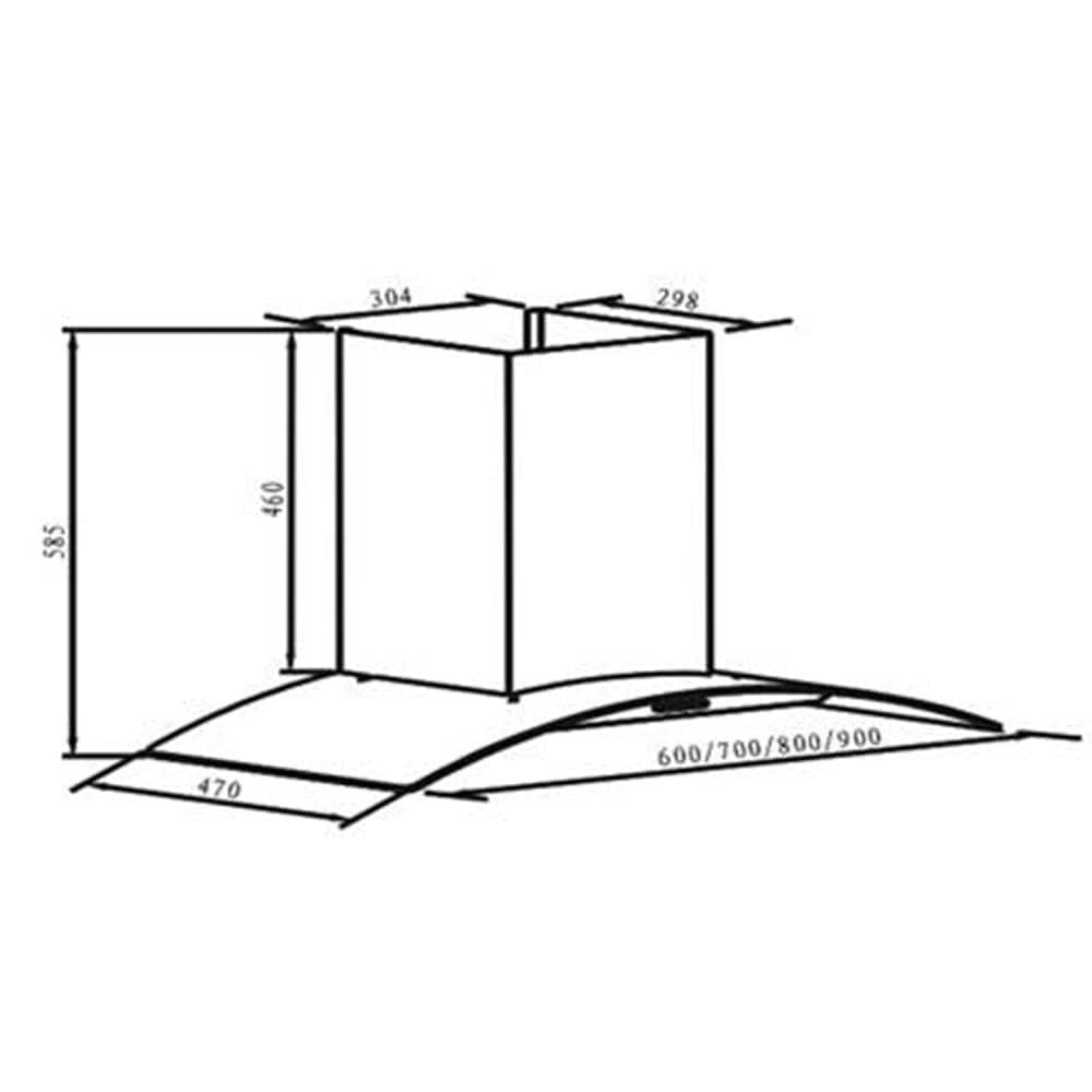 Coifa de Parede 90cm Philco, Glass, 3 Velocidades, Inox 220V