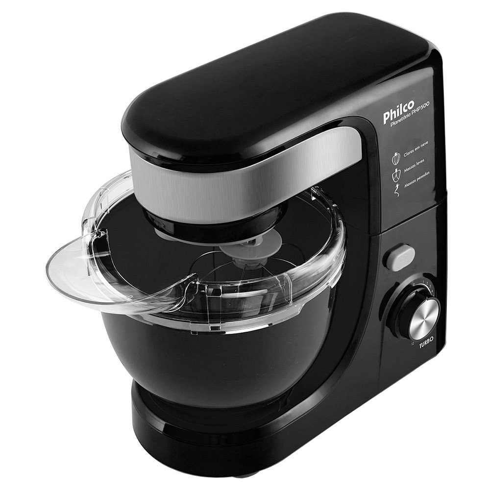 Batedeira Planetária Philco PHP500 Turbo - 12 Velocidades, 1 Tigela 700W, Preto, 220V