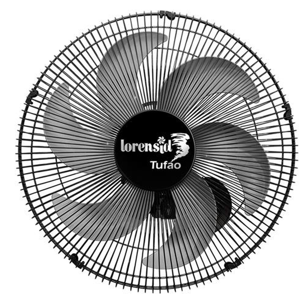 Ventilador de Parede Loren Sid Turbo 50 M2, Velocidade Regulável, 6 Pás, Preto, Bivolt