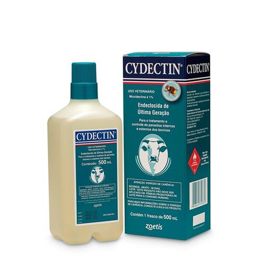 Cydectin Moxidectina 1 Endectocida Injetável Para Bovinos 500ml