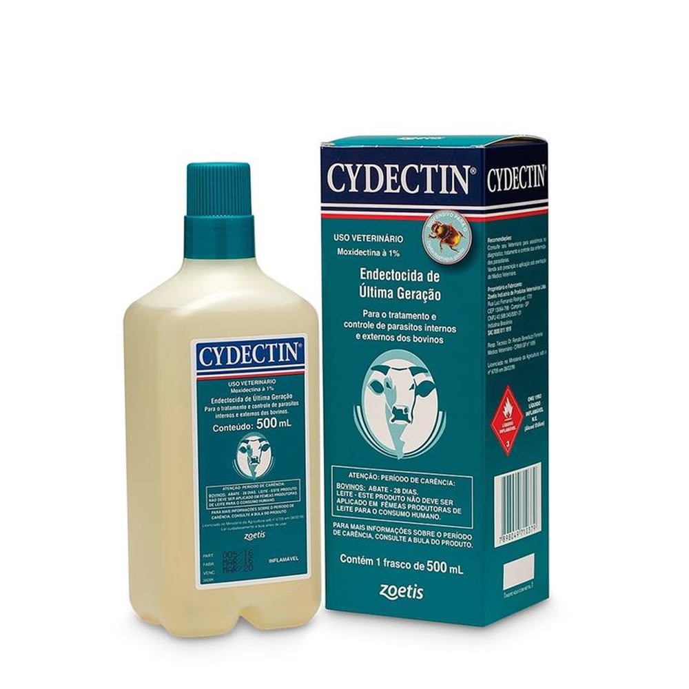 Cydectin Moxidectina 1 Endectocida Injetável Para Bovinos 500ml