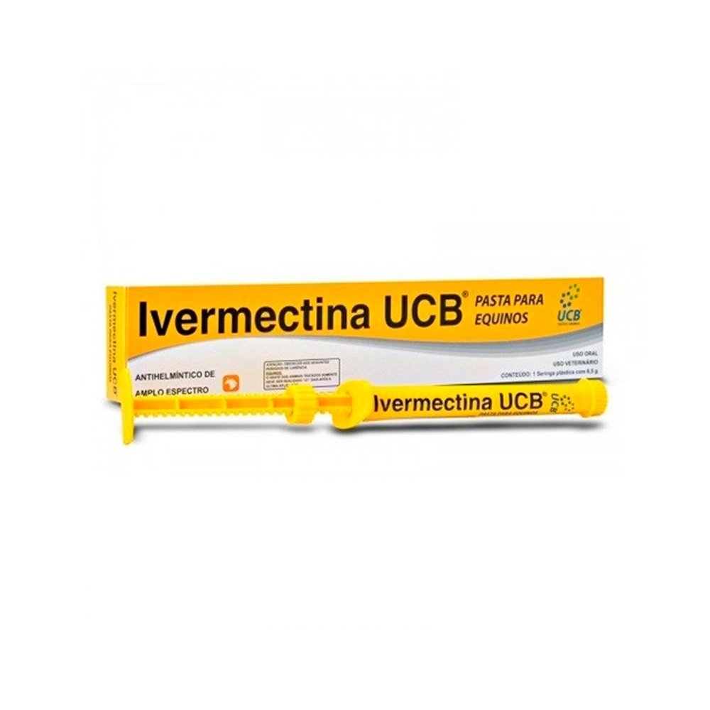 Ivermectina Pasta UCB Para Equinos 6,5g  - Embalagem Balde com 48 Seringas Dosadoras
