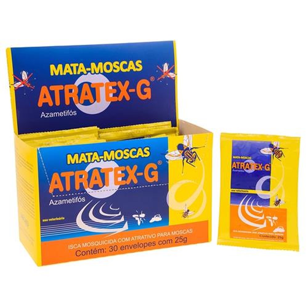 Mata Mosca Atratex-G Isca Mosquicida granulada 25g - Embalagem com 30 Unidades