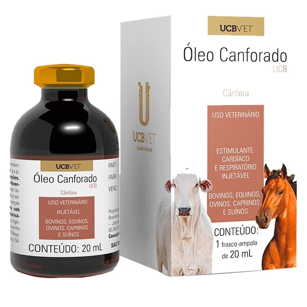 Óleo Canforado UCB Injetável 20ml