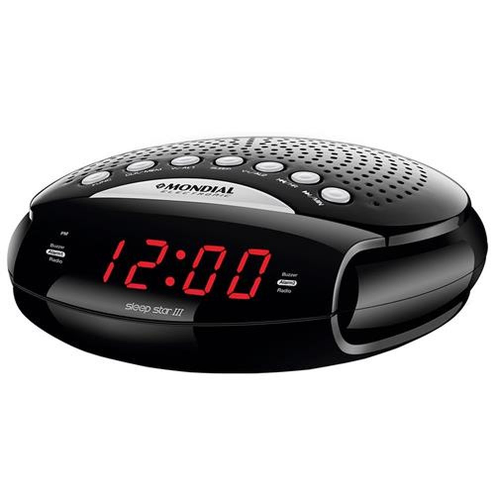 Rádio Portátil Mondial Sleep Star III, Rádio AM/FM, Funções Relógio e Alarme, 5W RMS