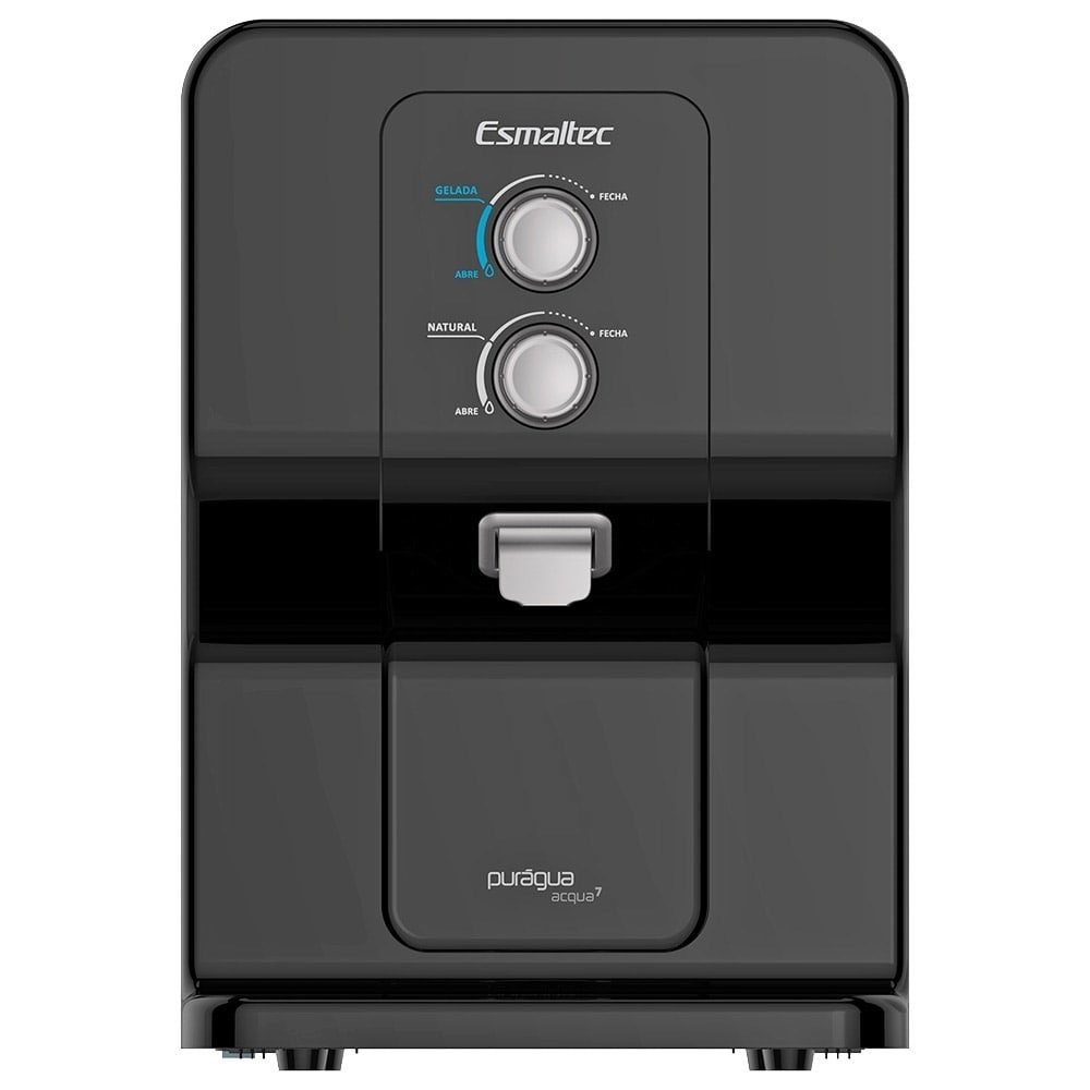 Purificador de Água de Mesa Esmaltec Acqua7 - com Compressor Preto, 110V