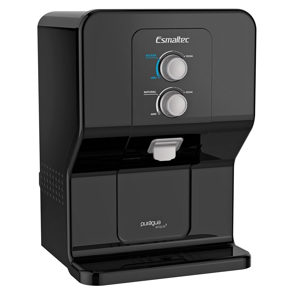 Purificador de Água de Mesa Esmaltec Acqua7 - com Compressor Preto, 110V