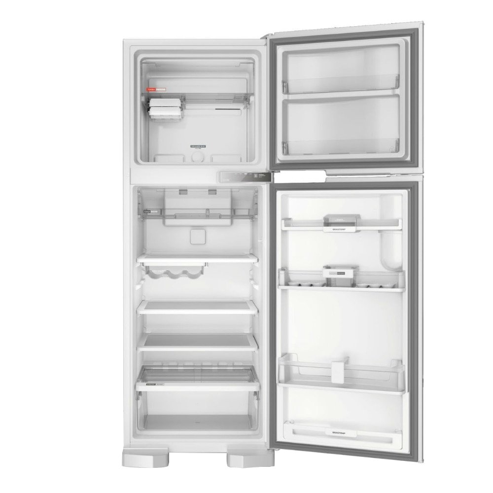 Geladeira/RefrigeradorBrastemp Duplex 375L BRM44HB - Frost Free, 2 Portas, Compartimento Extrafrio Fresh Zone, Branco, 110V