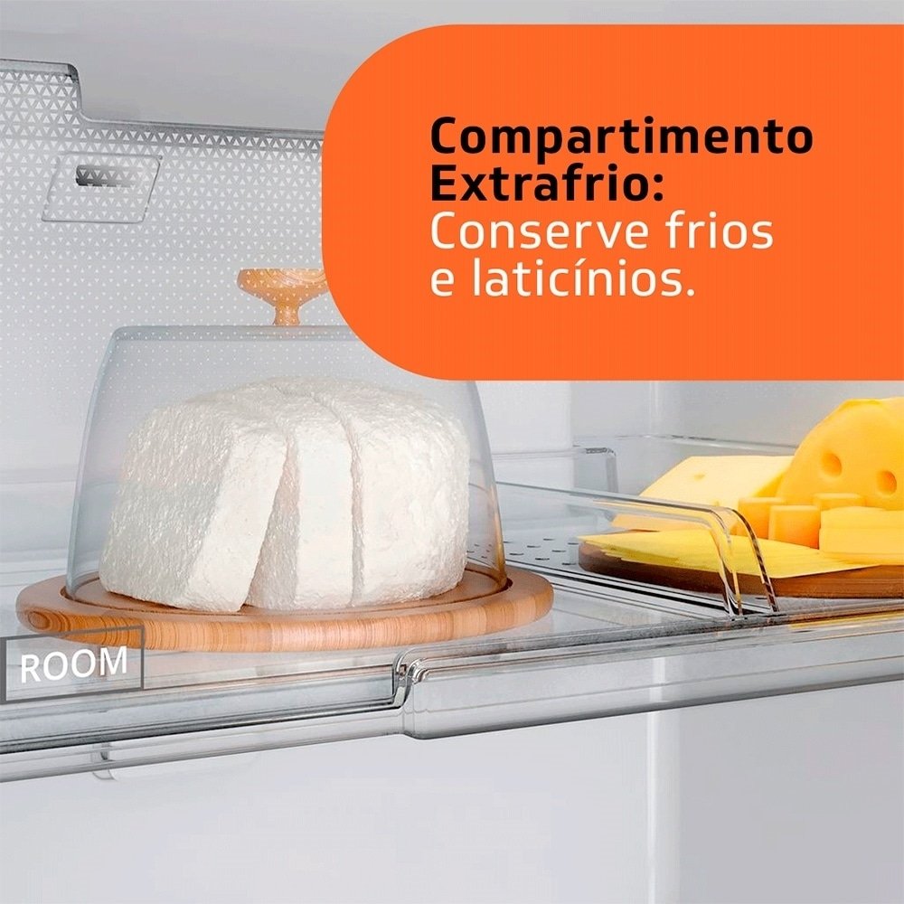 Geladeira/RefrigeradorBrastemp Duplex 375L BRM44HB - Frost Free, 2 Portas, Compartimento Extrafrio Fresh Zone, Branco, 110V