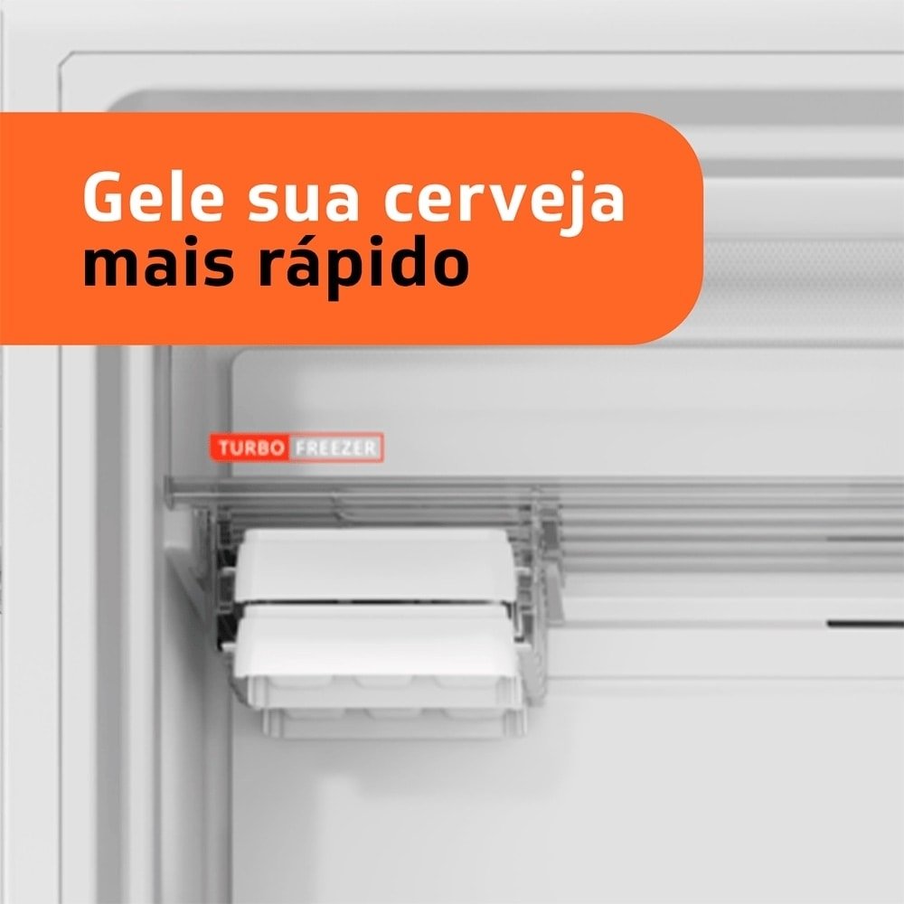 Geladeira/RefrigeradorBrastemp Duplex 375L BRM44HB - Frost Free, 2 Portas, Compartimento Extrafrio Fresh Zone, Branco, 110V
