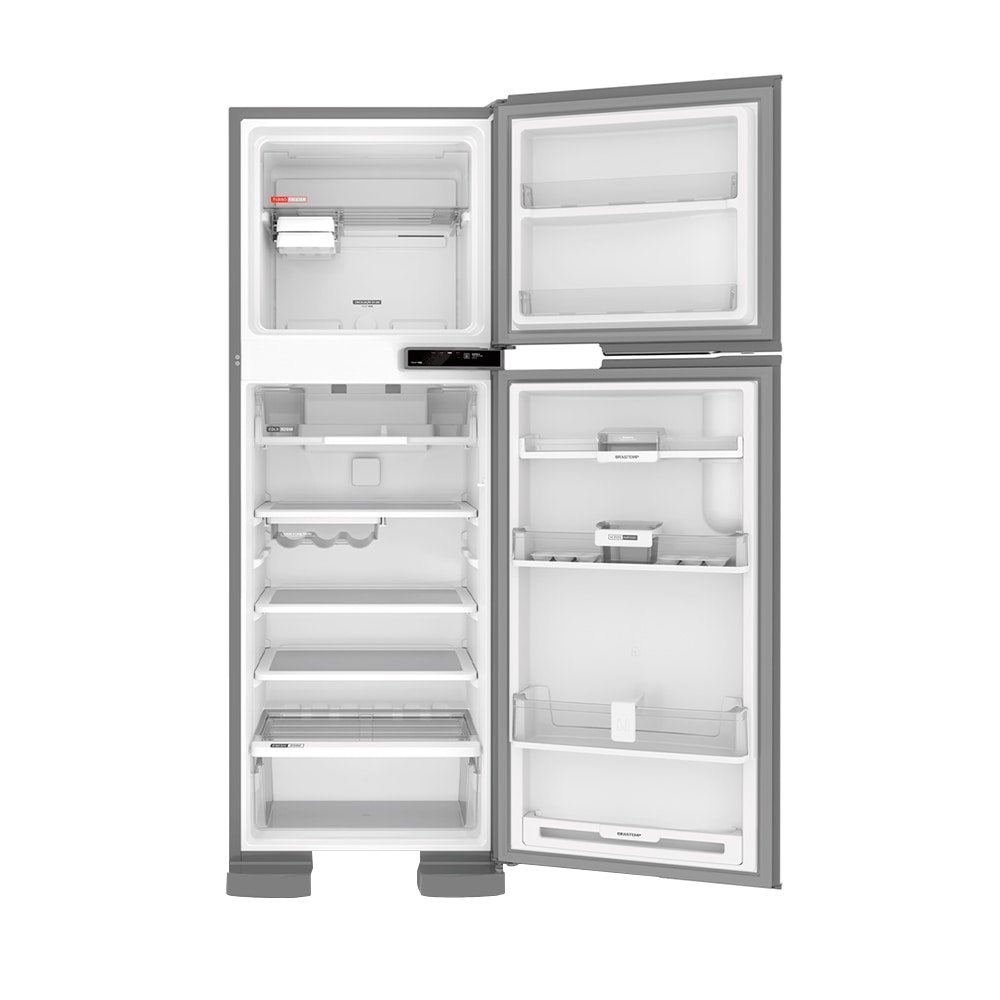 Geladeira/Refrigerador Brastemp Duplex 375L BRM44HK | Frost Free, 2 Portas, Compartimento Extrafrio Fresh Zone, Inox, 110V