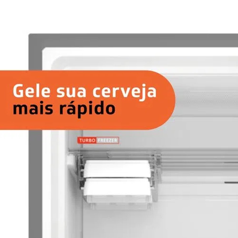 Geladeira/Refrigerador Brastemp Duplex 375L BRM44HK | Frost Free, 2 Portas, Compartimento Extrafrio Fresh Zone, Inox, 110V