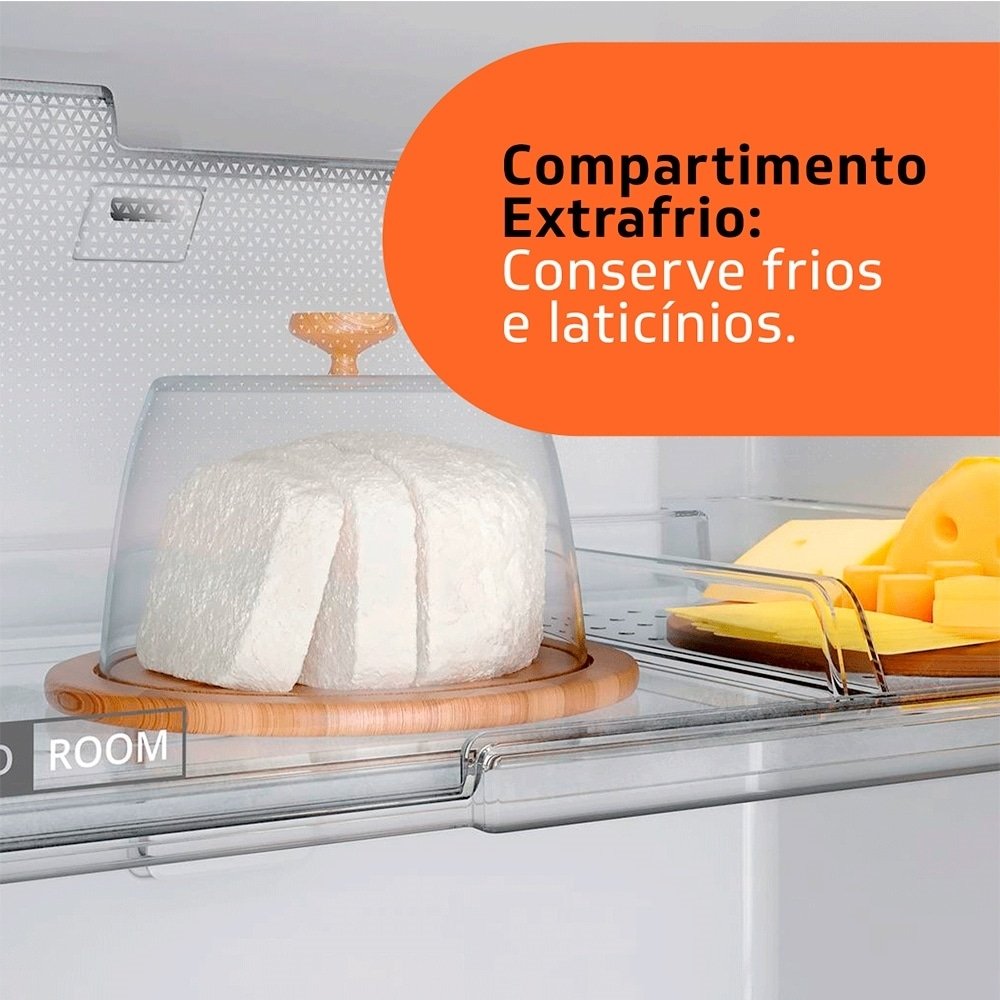 Geladeira/Refrigerador Brastemp Duplex 375L BRM44HK | Frost Free, 2 Portas, Compartimento Extrafrio Fresh Zone, Inox, 110V