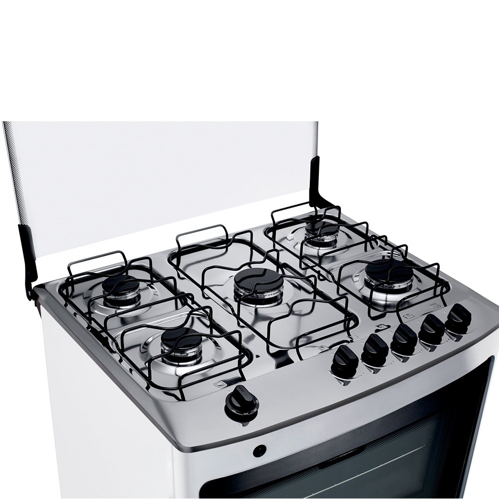 Fogão Consul 5 Bocas CFS5NAB - Botões Removíveis, Acendimento Automático, Branco, Bivolt