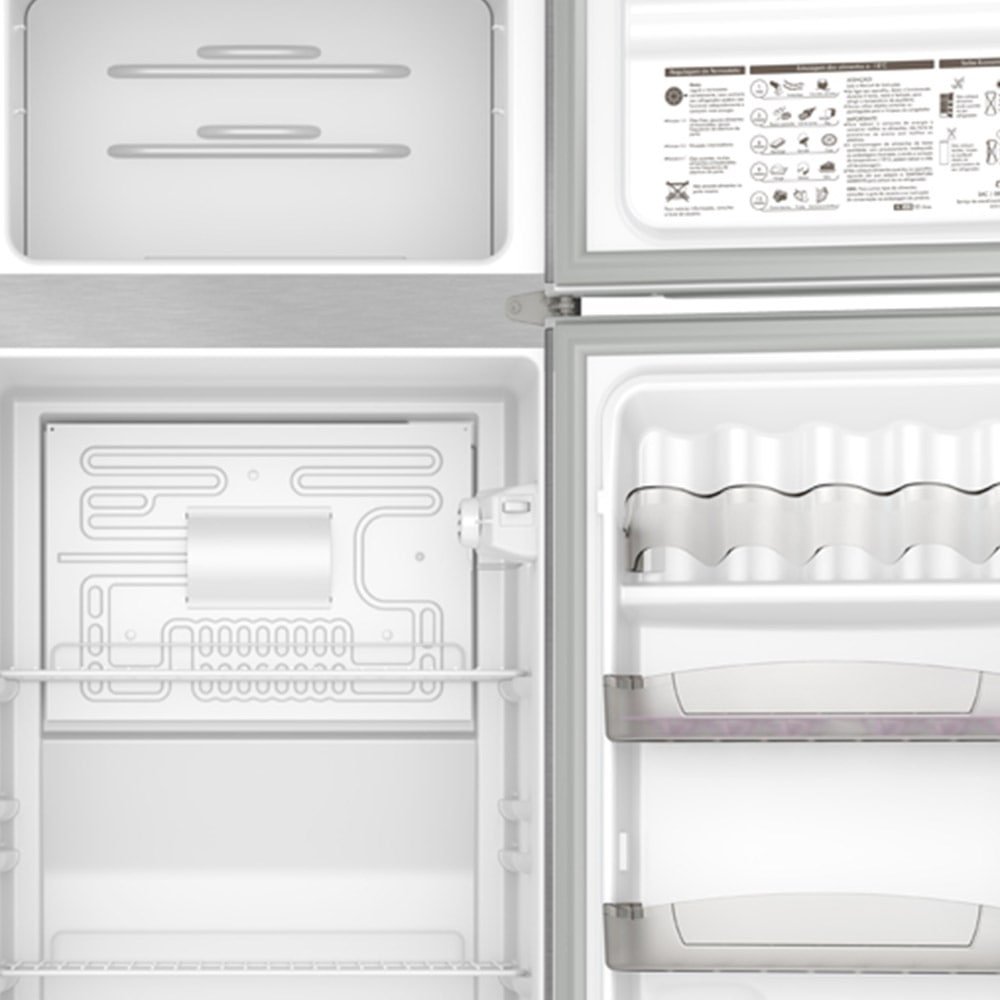 Geladeira/Refrigerador Esmaltec 276 Litros RCD34 - Cycle Defrost, 2 Portas, Inox, 220V