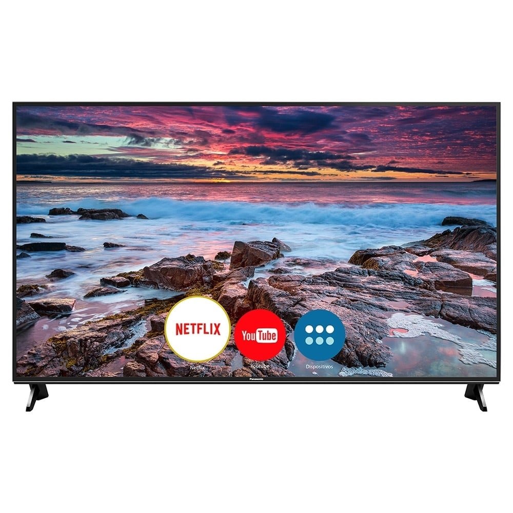 Smart TV LED 65" Panasonic TC-65FX600B 4K Ultra HD HDR com Wi-Fi, 3 USB, 3 HDMI, Hexa Chroma, My home Screen, Ultra Vivid, 60H