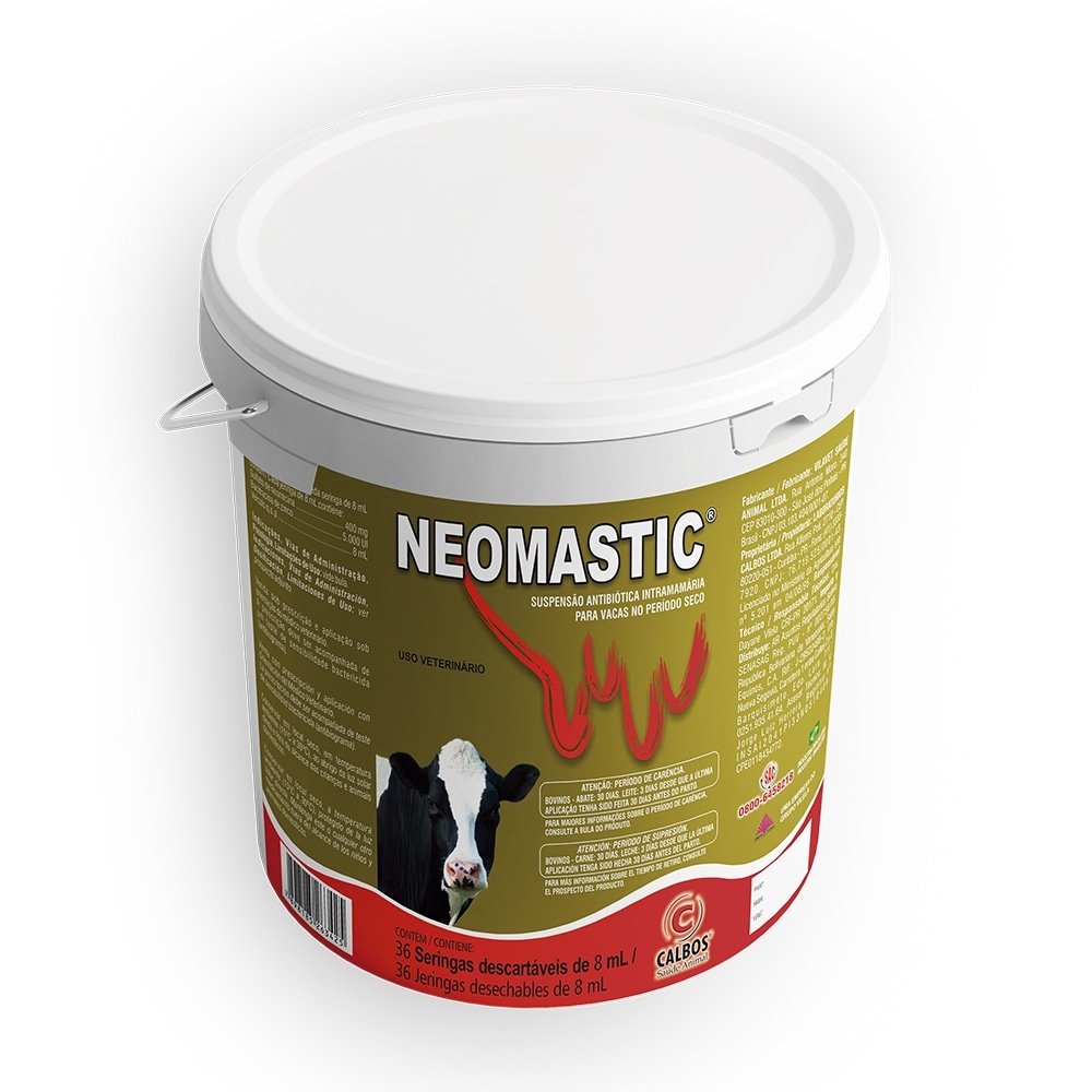 Neomastic Calbos Vaca Seca Seringas 8ml - Embalagem Balde com 36 Unidades