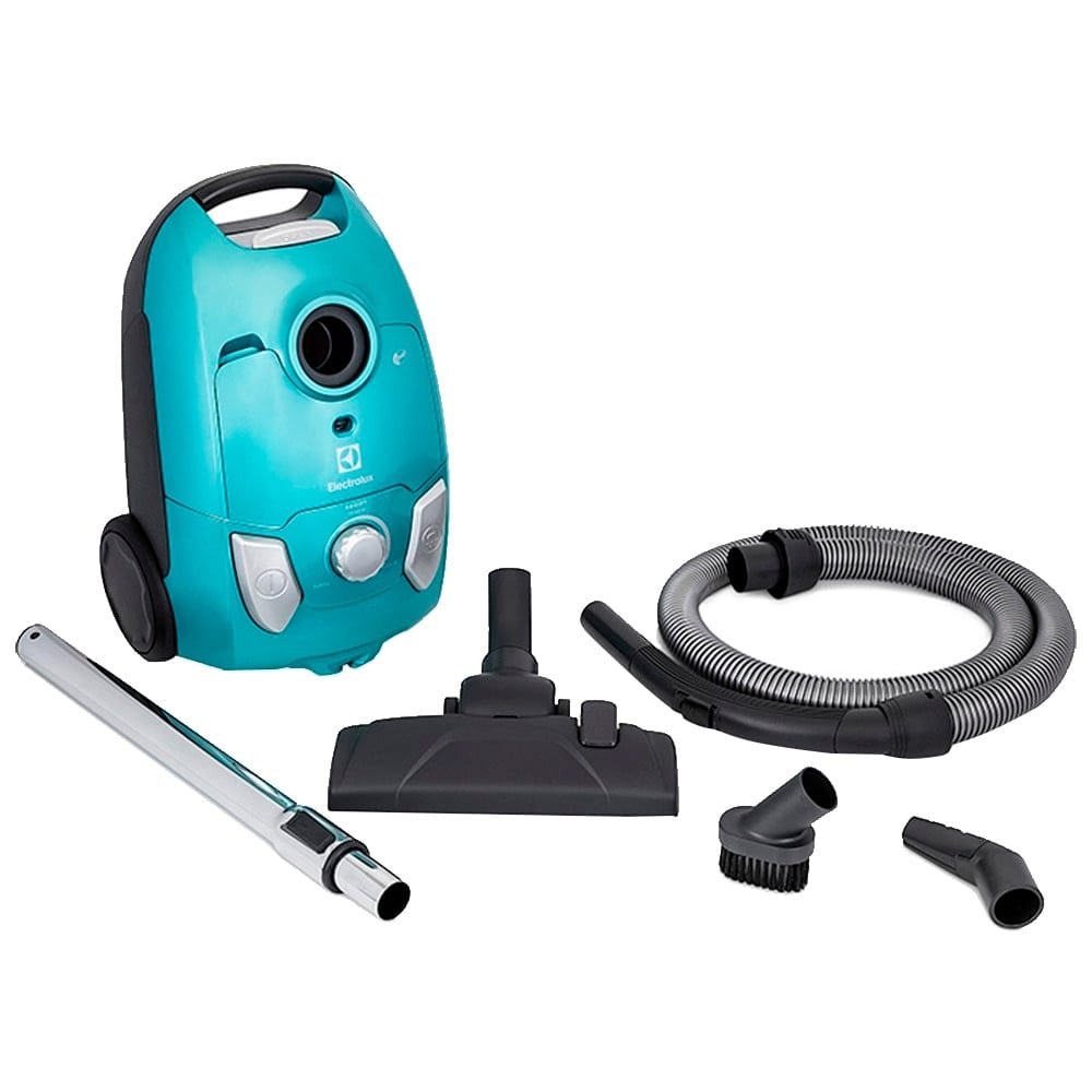 Aspirador de Pó Electrolux EQP20 Equipt - 1800W, com Saco, Filtro HEPA, Tubo Metálico e Acessórios, com Fio, Azul, 110V