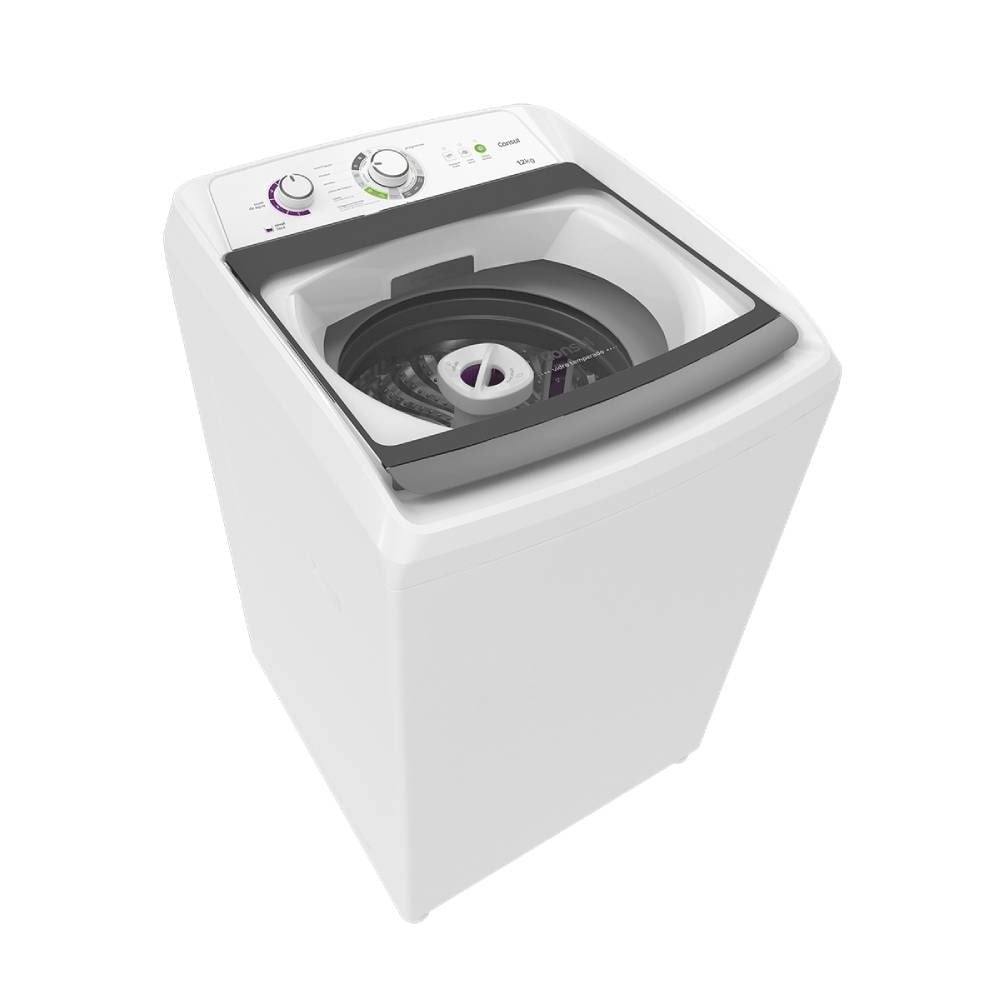 Máquina de Lavar Roupas 12Kg Consul CWH12AB - Ciclo Edredom, Dual Dispenser, Dosagem Extra Econômica, Branco, 220V