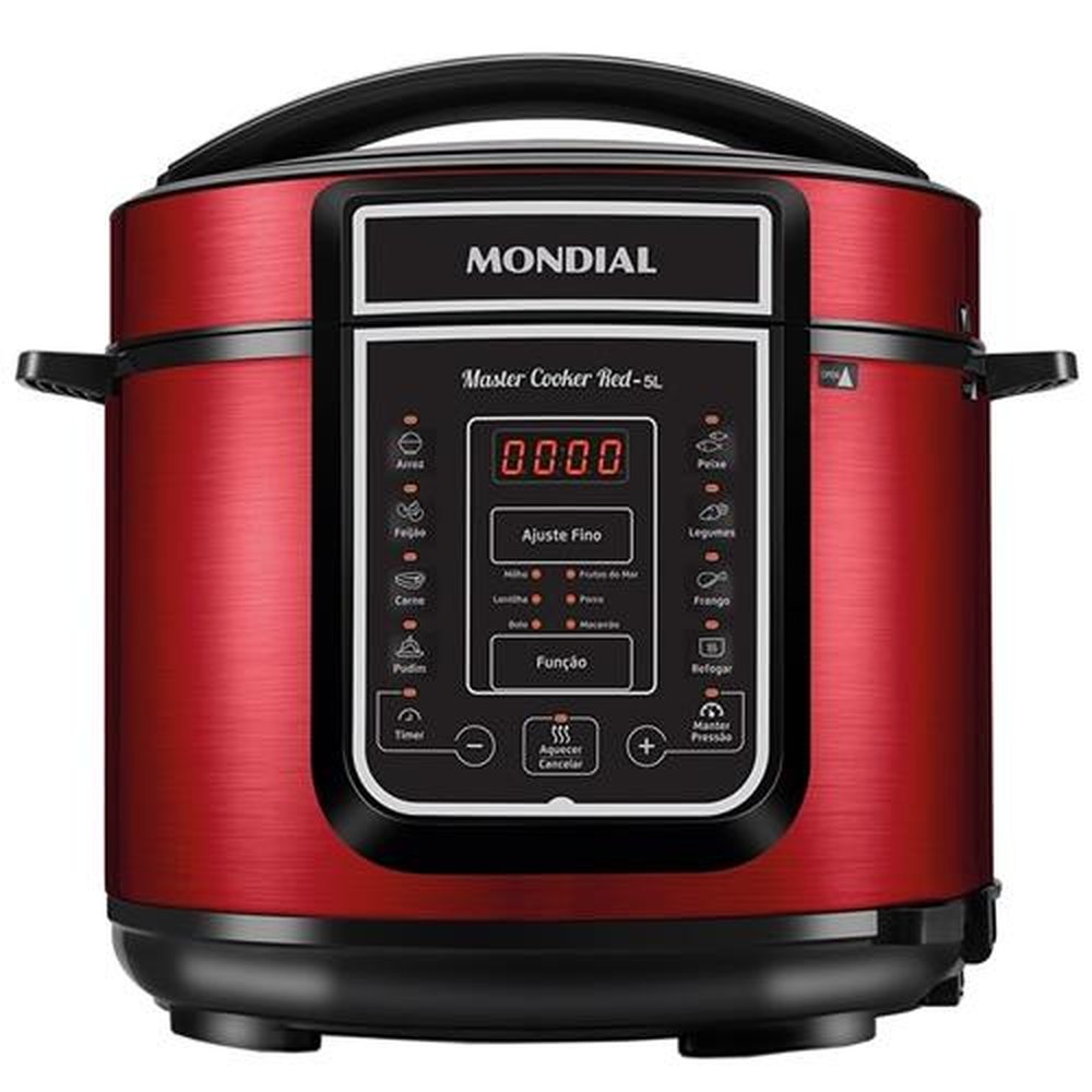 Panela Elétrica de Pressão Mondial Digital Master Cooker 5 Litros Vermelho 110V
