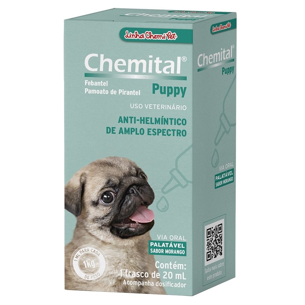 Vermífugo Chemital Puppy Chemitec Solução Oral 20ml