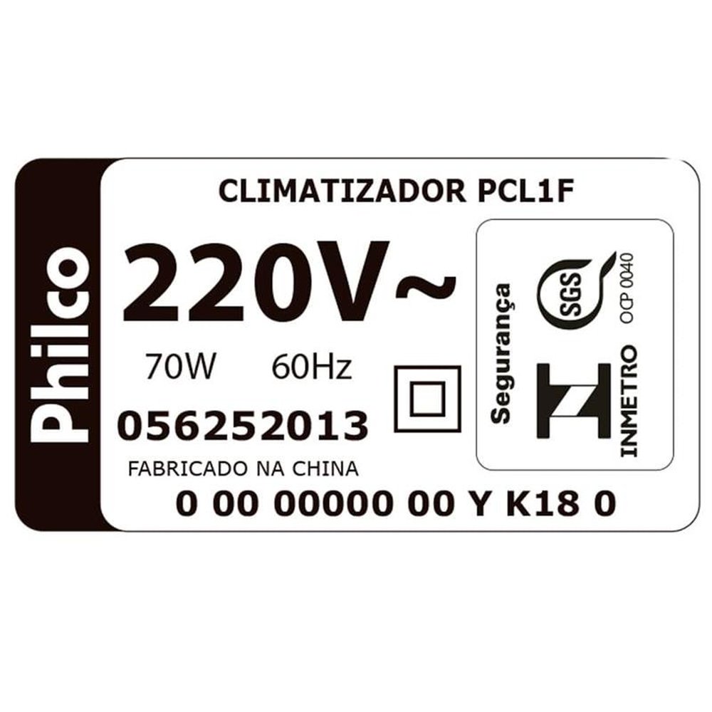 Climatizador de Ar Philco PCL1F, 4,5 Litros, Branco, 220V