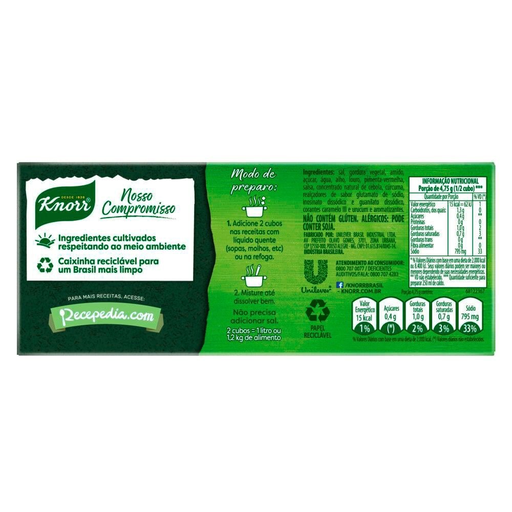 Caldo de Carne Knorr 114g - Embalagem com 80 Unidades