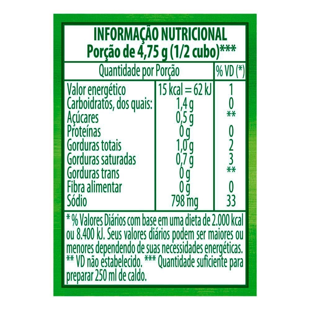 Caldo de Carne Knorr 114g - Embalagem com 80 Unidades
