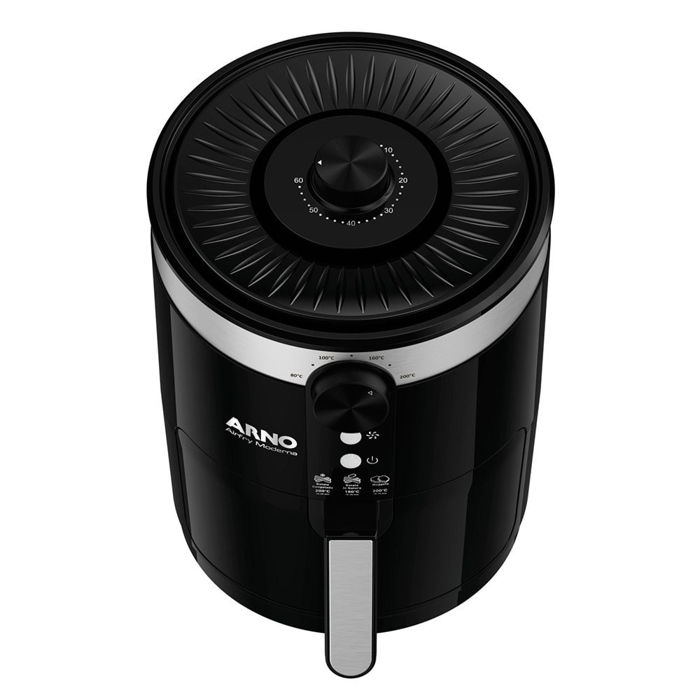 Fritadeira sem Óleo Arno Air Fryer Moderna PFRY | Cesta, 3,5 Litros, Preto/Inox, 110V