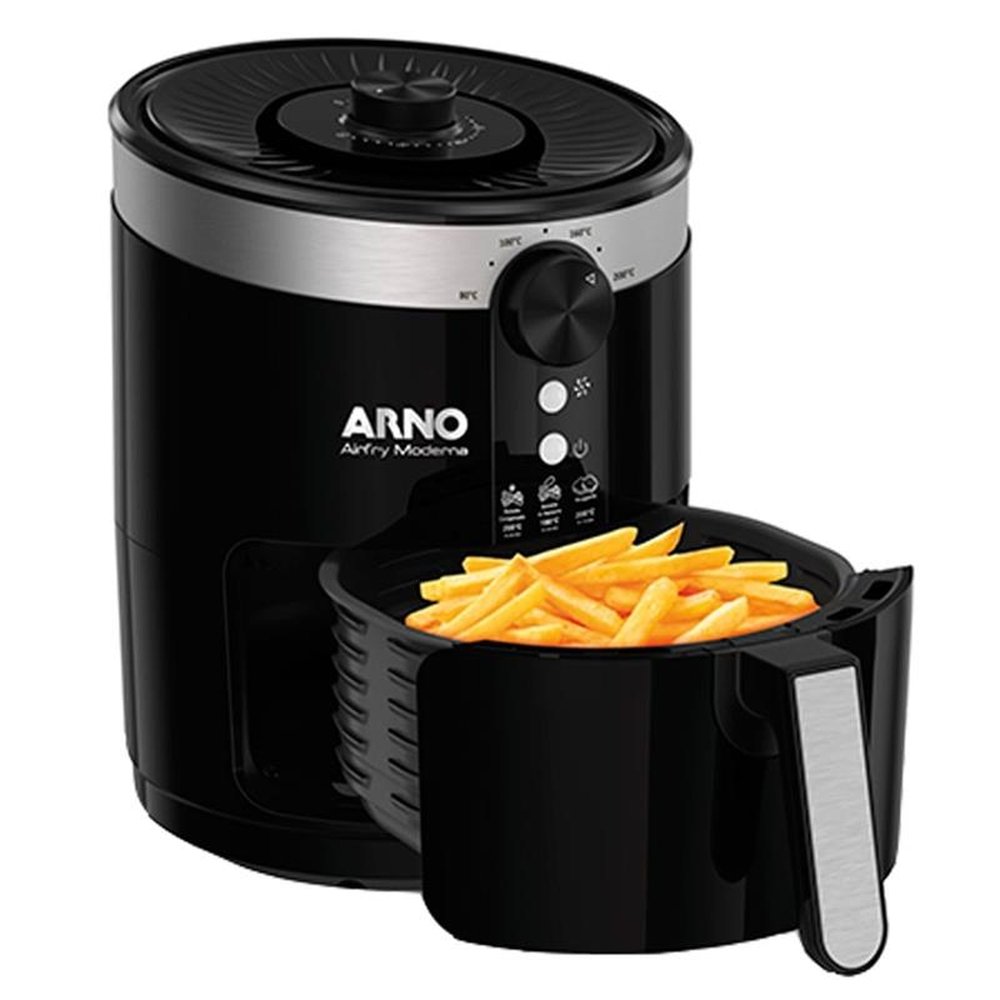 Fritadeira sem Óleo Arno Air Fryer Moderna PFRY | Cesta, 3,5 Litros, Preto, 220V
