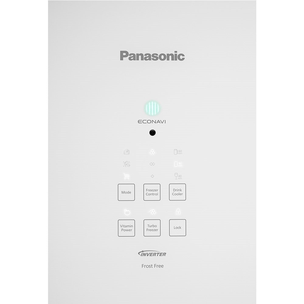 Geladeira/Refrigerador Panasonic 425 litros NR-BB53 Frost Free, 2 Portas, Tecnologia Inverter Glass, Branco, 110V