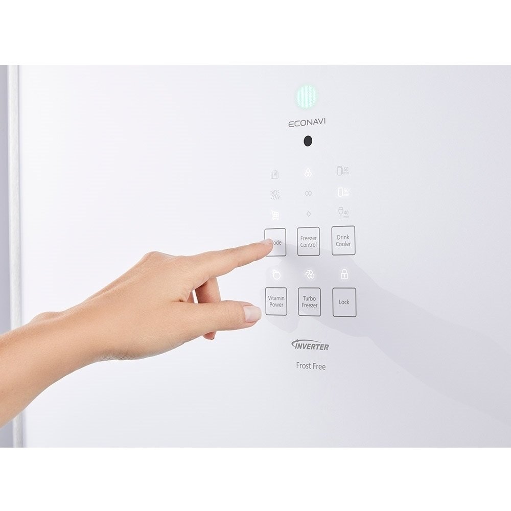Geladeira/Refrigerador Panasonic 425 litros NR-BB53 Frost Free, 2 Portas, Tecnologia Inverter Glass, Branco, 110V