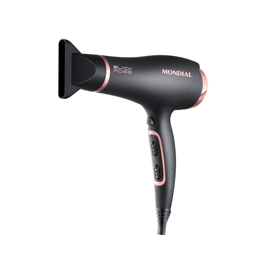 Secador de Cabelos Mondial Black Rose Line SC-37 com 2 Velocidades e 3 Temperaturas 2000W 110V