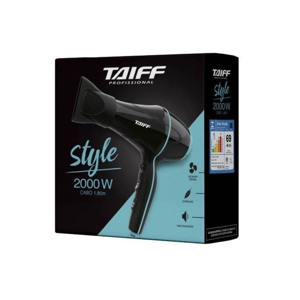 Secador de Cabelo Taiff Style - 2 Velocidades 3 Temperaturas 2000W, 110V