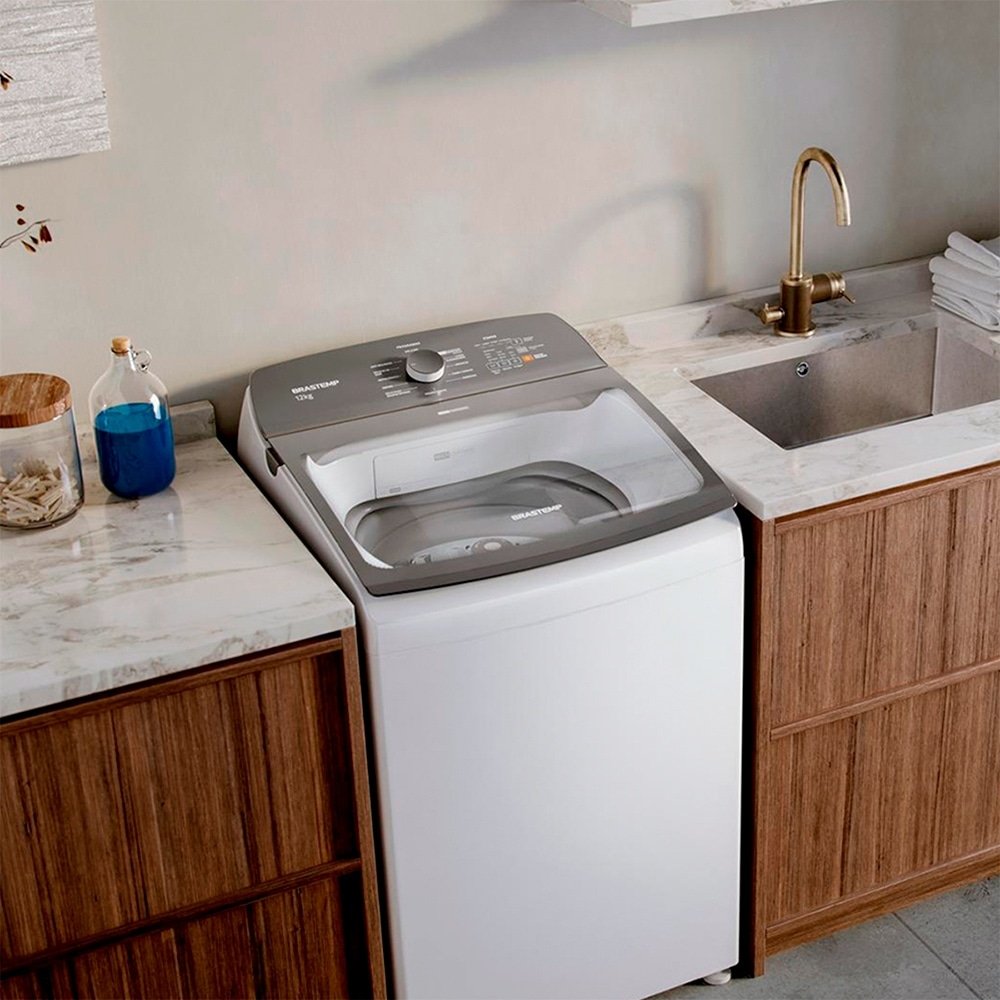 Máquina de Lavar Roupas 12Kg Brastemp BWK12AB - com Ciclo Edredom, Ciclo Antibolinha e Tira Manchas Advanced, Branco, 110V