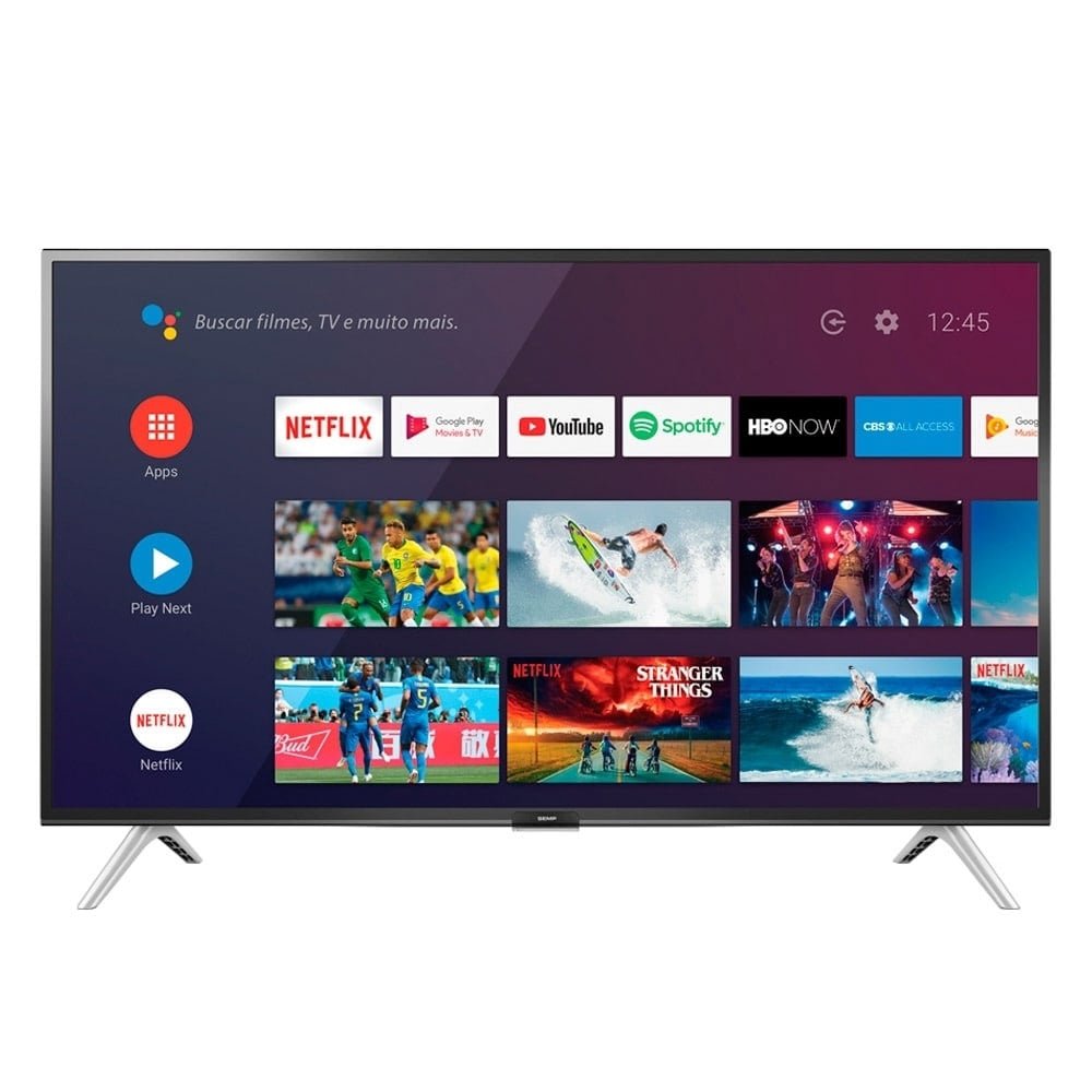 Smart TV 43" LED Semp 43S5300 Full HD | com Wi-Fi, 1 USB, 2 HDMI, Comando de Voz e Google Assistente, 60Hz