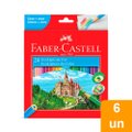 Lápis de Cor Faber Castell - 6 Embalagens com 24 Cores