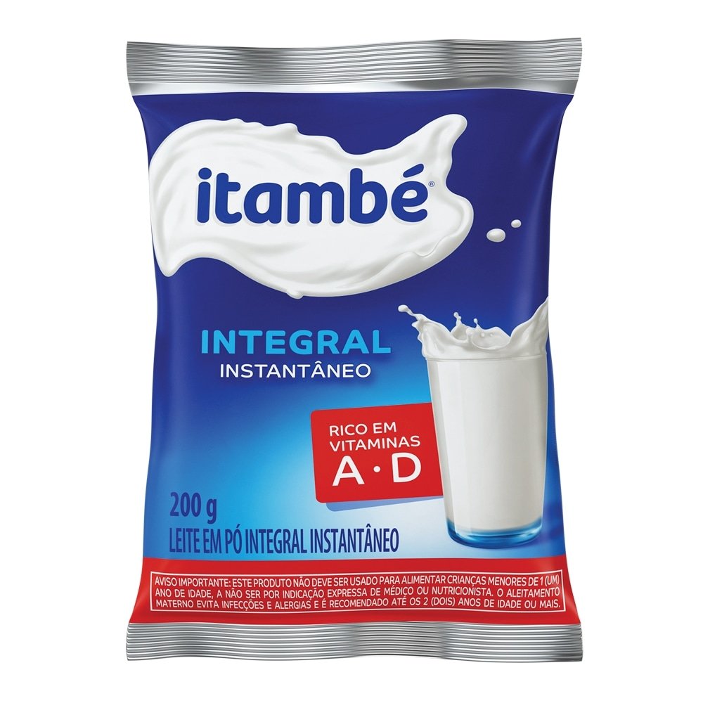 Leite em Pó Itambé Integral 200g Embalagem com 50 Unidades