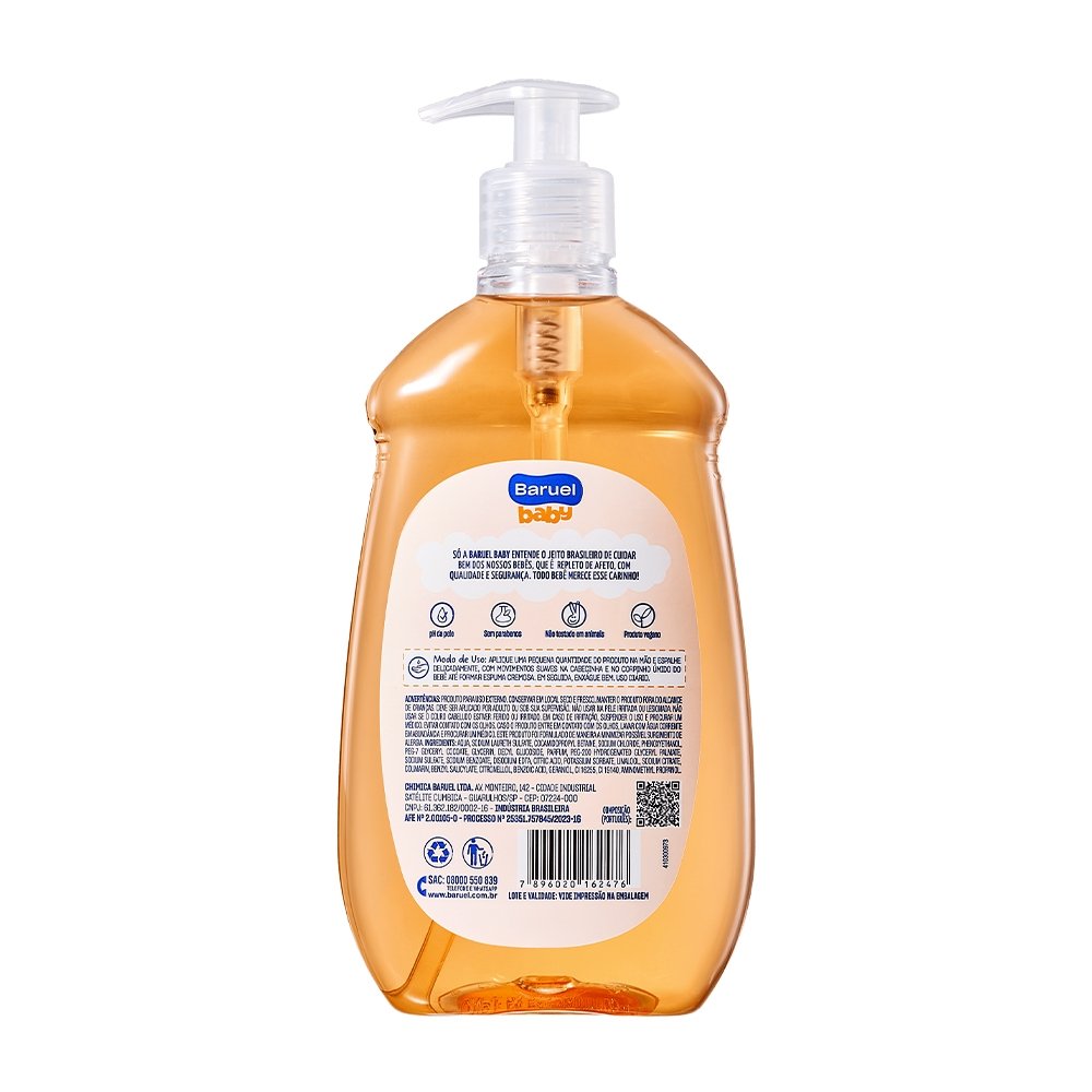 Sabonete Líquido Baruel Baby com Glicerina S 400ml