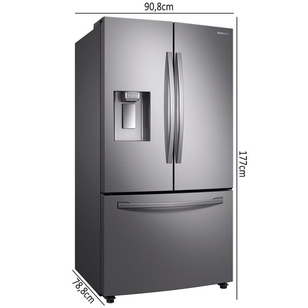 Geladeira/Refrigerador Samsung 536 Litros RF23R6201SR Frost Free, 3 Portas, French Door, Inox, 220V