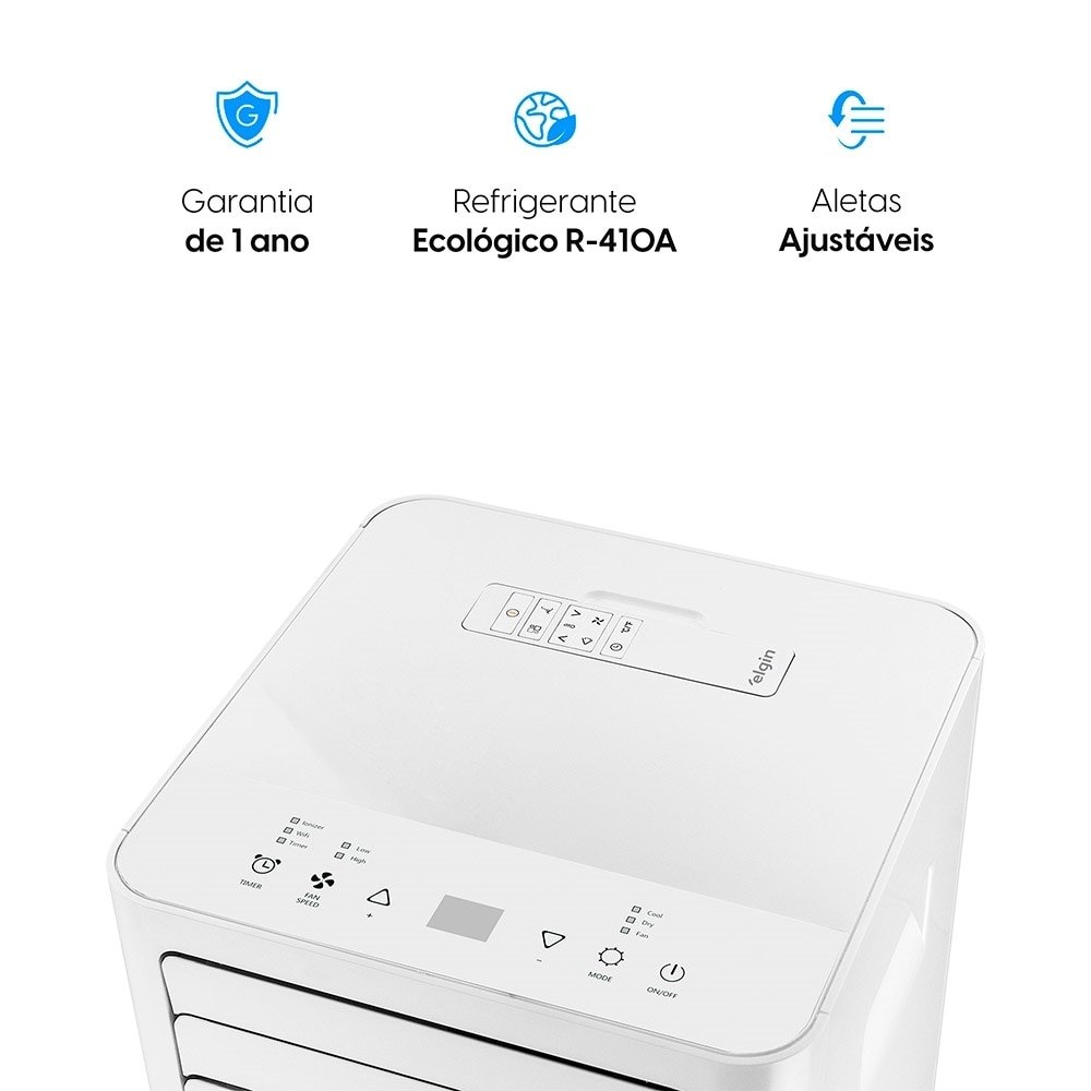 Ar Condicionado Portátil 9.000 BTUS Elgin Eco | Filtro Lavável , Frio 110V