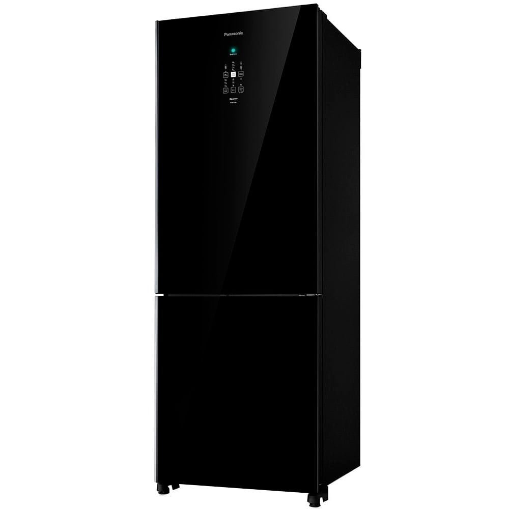 Geladeira/Refrigerador Panasonic 480 Litros A+++ NR-BB71GVFB Glass - 2 Portas, Frost Free, Tecnologia Inverter, Preto, 110V