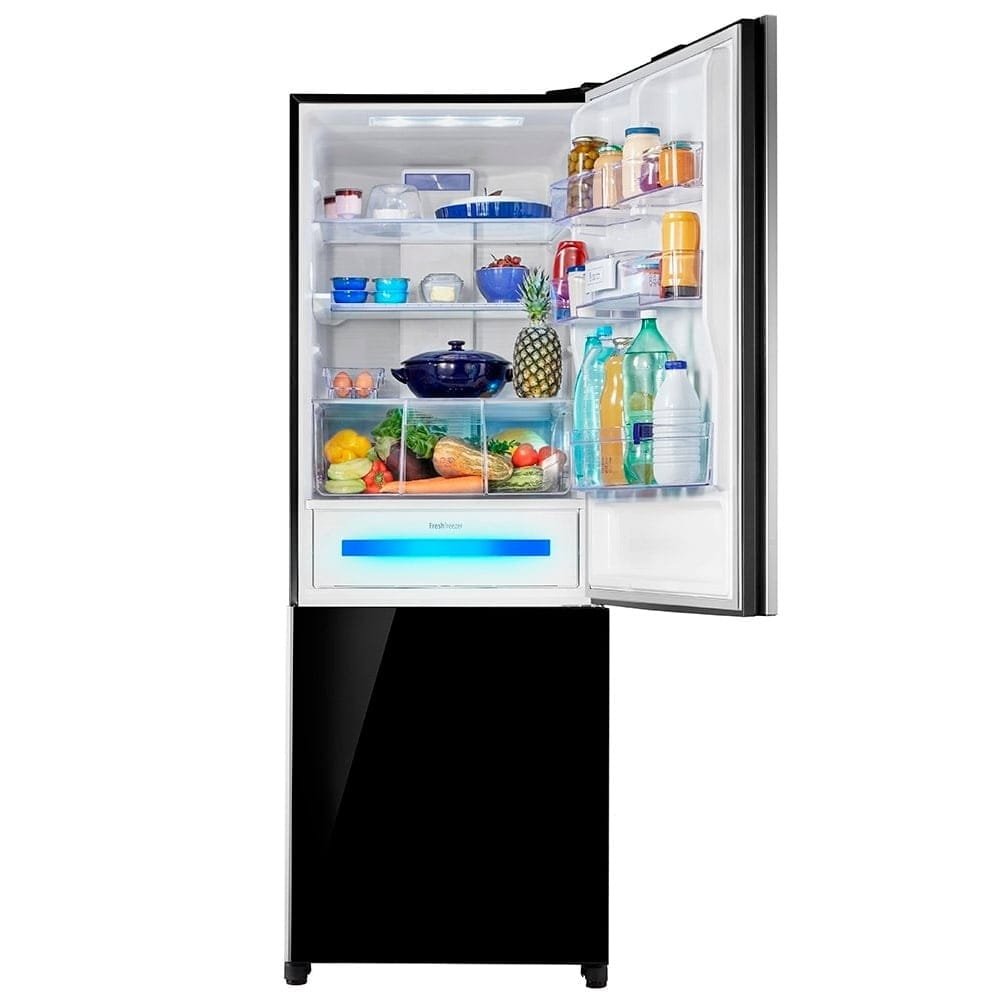 Geladeira/Refrigerador Panasonic 480 Litros A+++ NR-BB71GVFB Glass - 2 Portas, Frost Free, Tecnologia Inverter, Preto, 110V