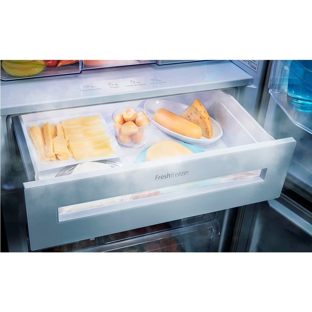 Geladeira/Refrigerador Panasonic 480 Litros A+++ NR-BB71GVFB Glass - 2 Portas, Frost Free, Tecnologia Inverter, Preto, 110V