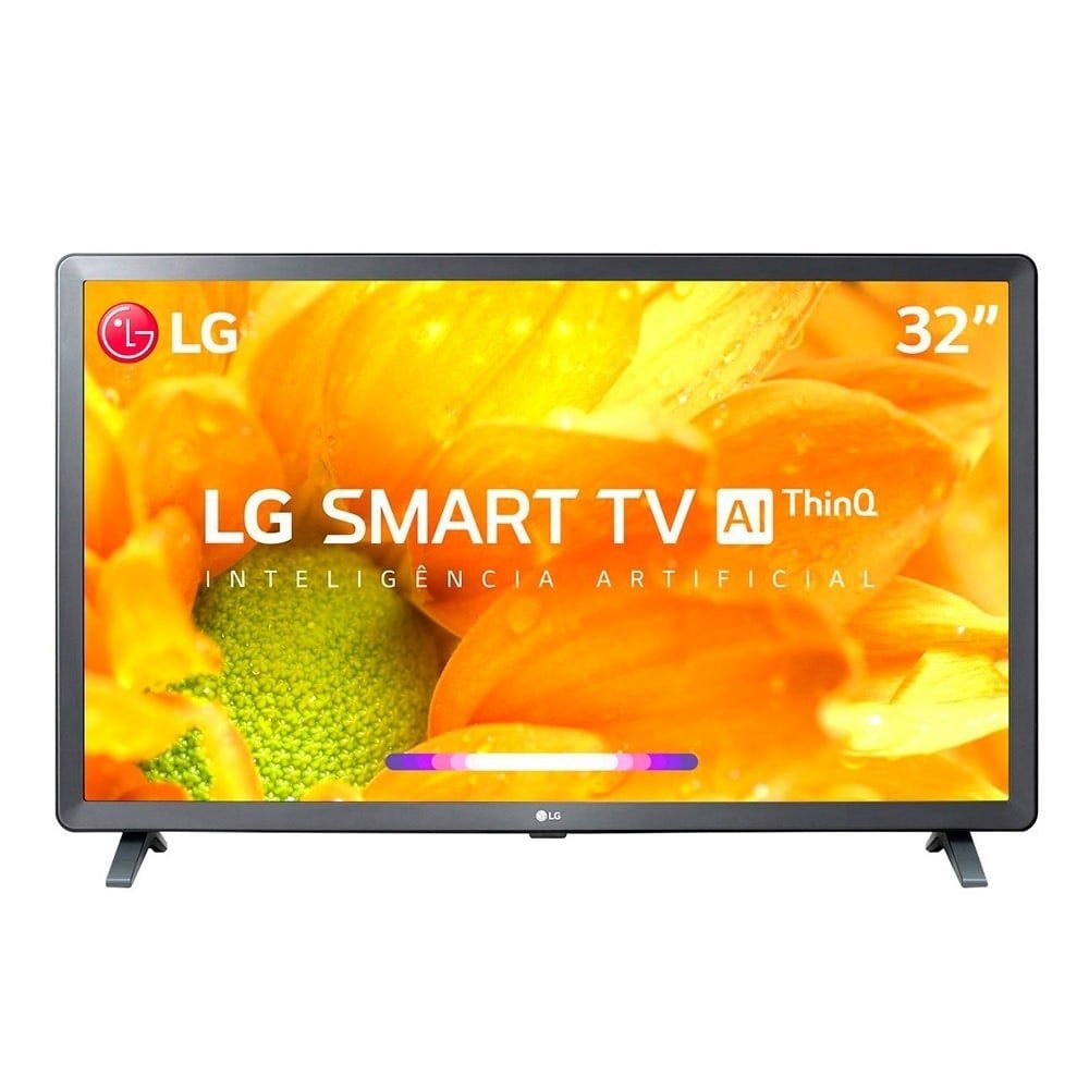 Smart TV LED 32" LG 32LM625BPSB HD com Wi-Fi, 2 USB, 3 HDMI, ThinQ AI, Bluetooth, WebOS 4.5, HDR Ativo, 60Hz