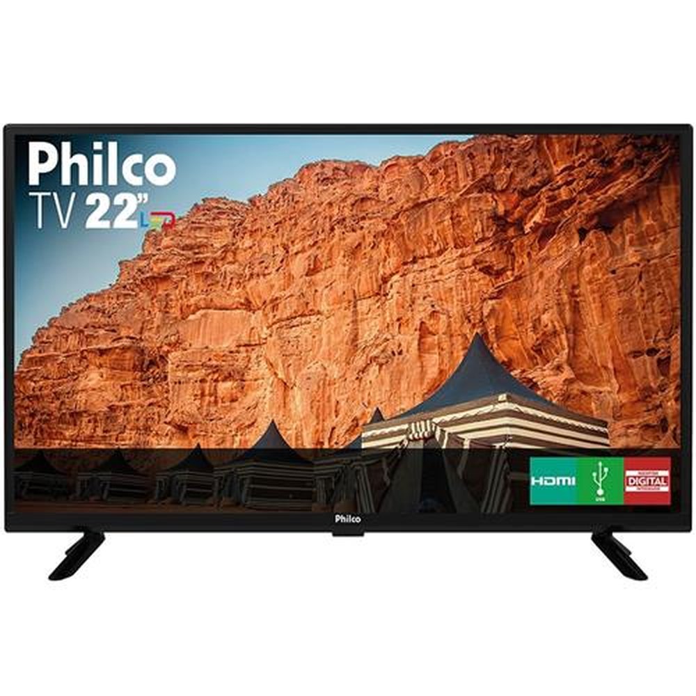 TV LED 22" Philco PTV22G50D Full HD com 1 USB, 2 HDMI, 60Hz