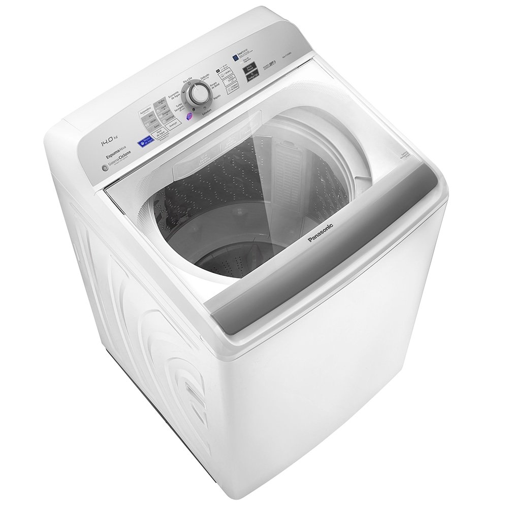Máquina de Lavar Roupas 14kg Panasonic NA-F140B6W  Branca com Sistema Ciclone 220V