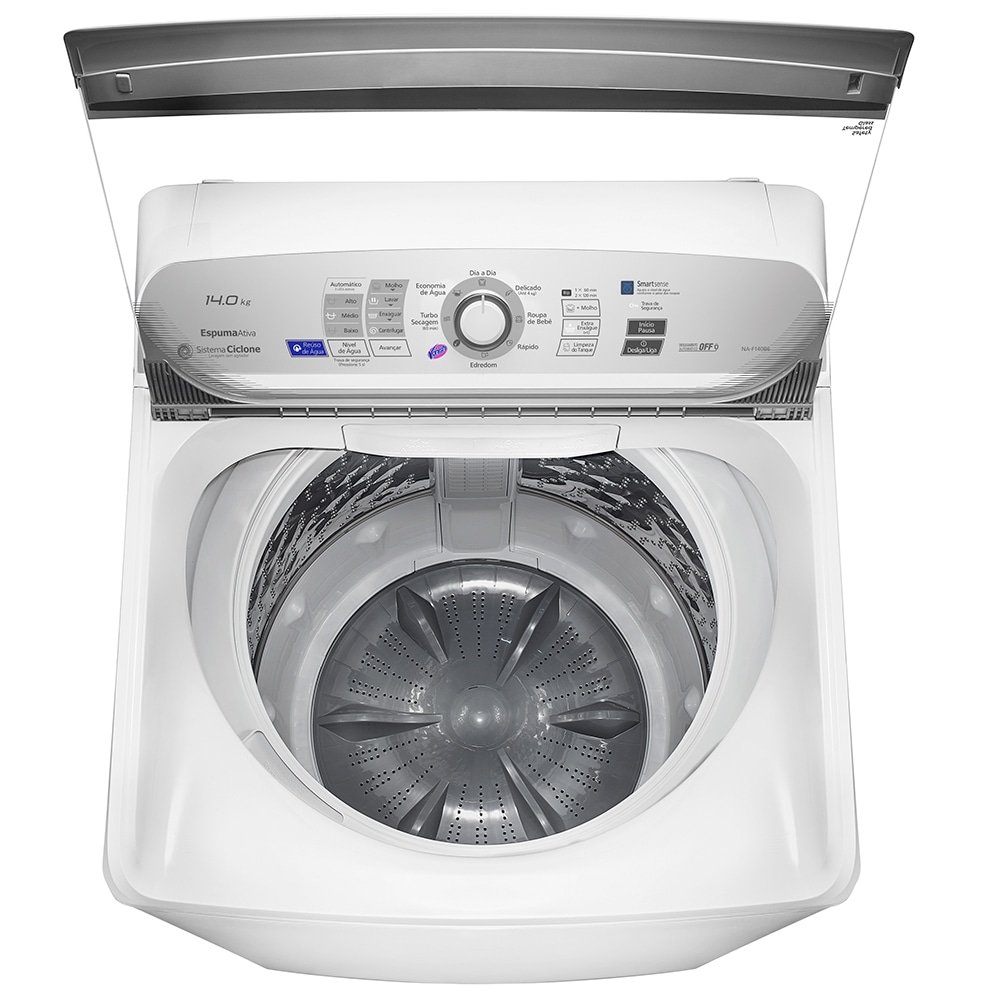 Máquina de Lavar Roupas 14kg Panasonic NA-F140B6W  Branca com Sistema Ciclone 220V