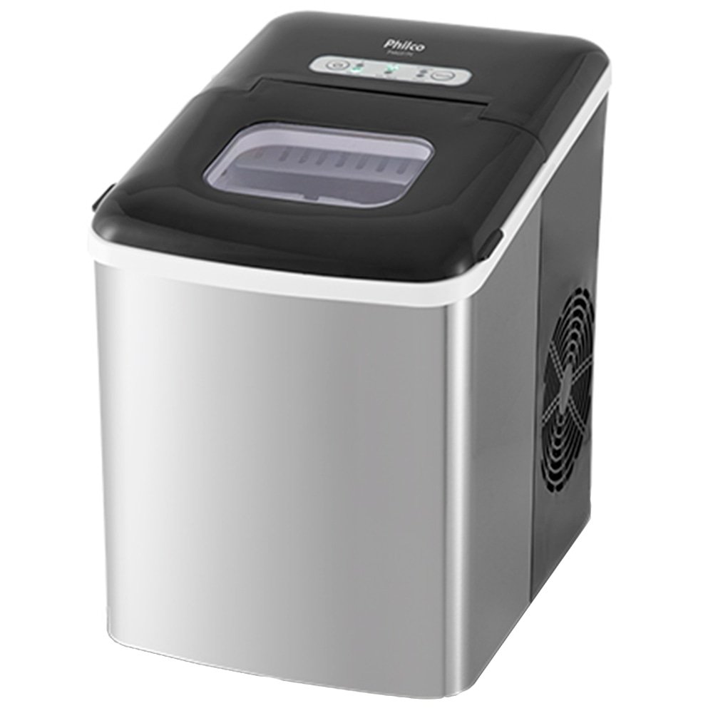 Máquina de Gelo Philco PMG01PI Produz até 12kg,0,8kg de Reservatório Cinza 110V